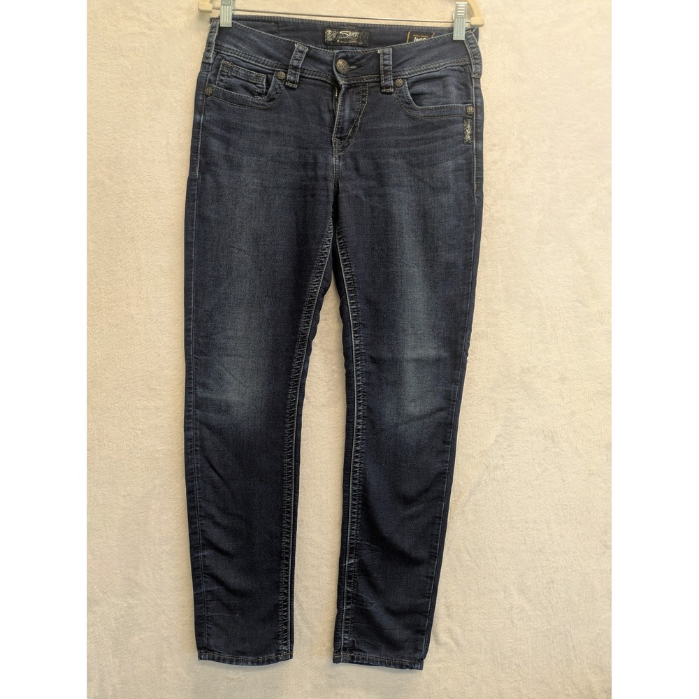 Silver Jeans Suki Joga Mid Skinny Jeans Women's W28 L29 Dark Wash